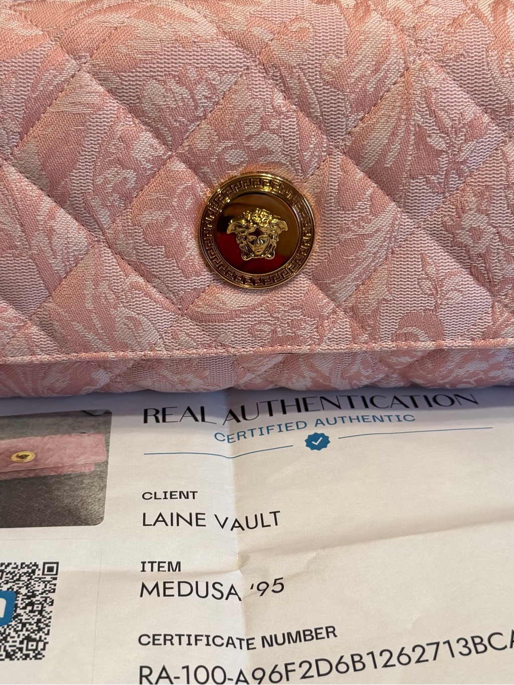 Versace Medusa 95 Quilted East-West Shoulder Bag